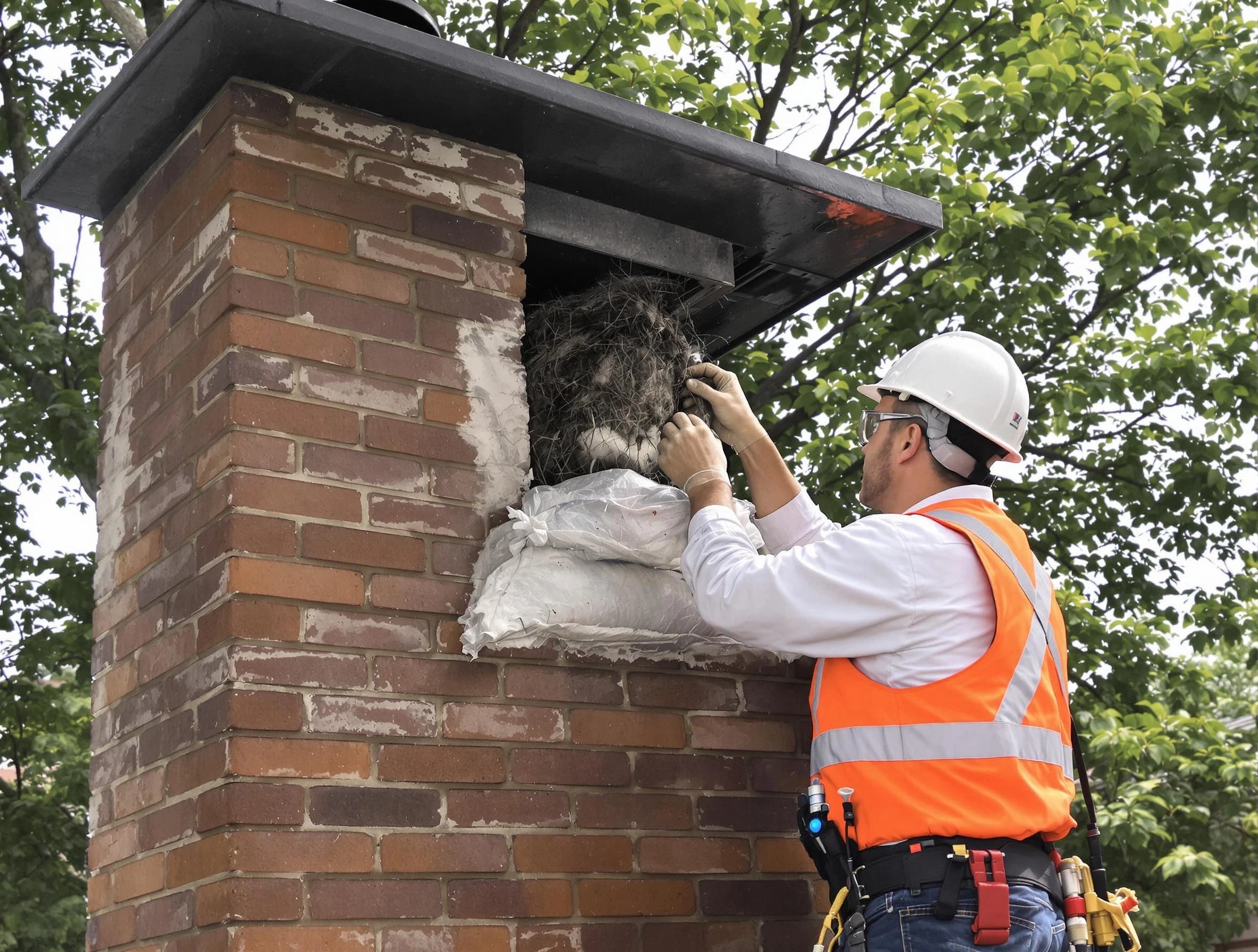 Humane removal of debris and animals by Thompson's Station Chimney Sweep in Thompson's Station, TN