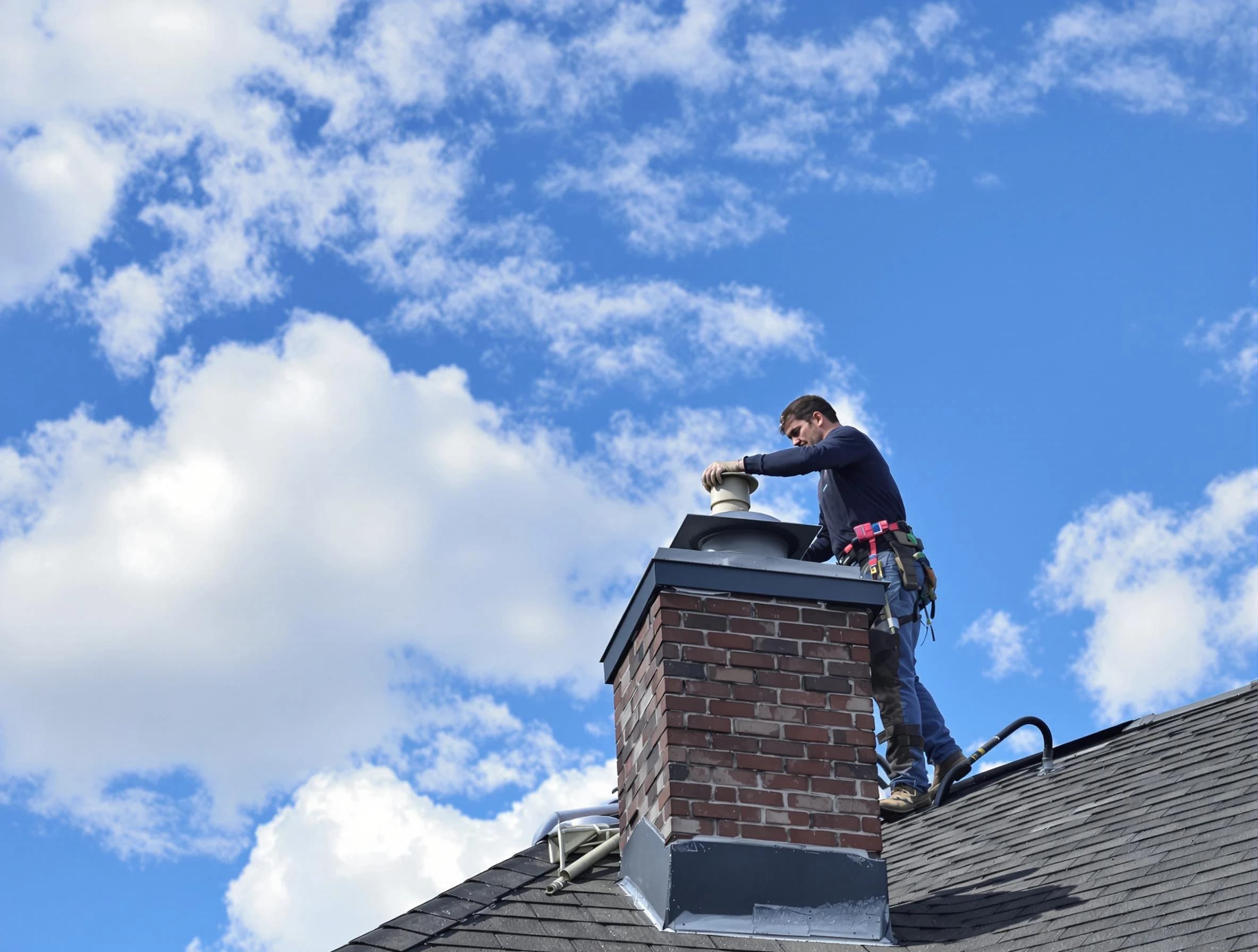 Thompson's Station Chimney Sweep installing a sturdy chimney cap in Thompson's Station, TN