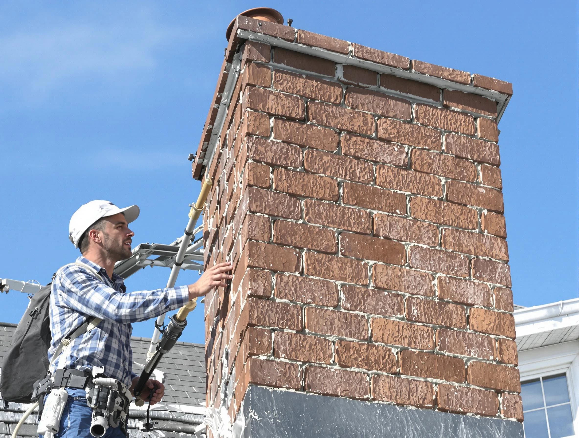 Brickwork for a chimney rebuild by Thompson's Station Chimney Sweep in Thompson's Station, TN