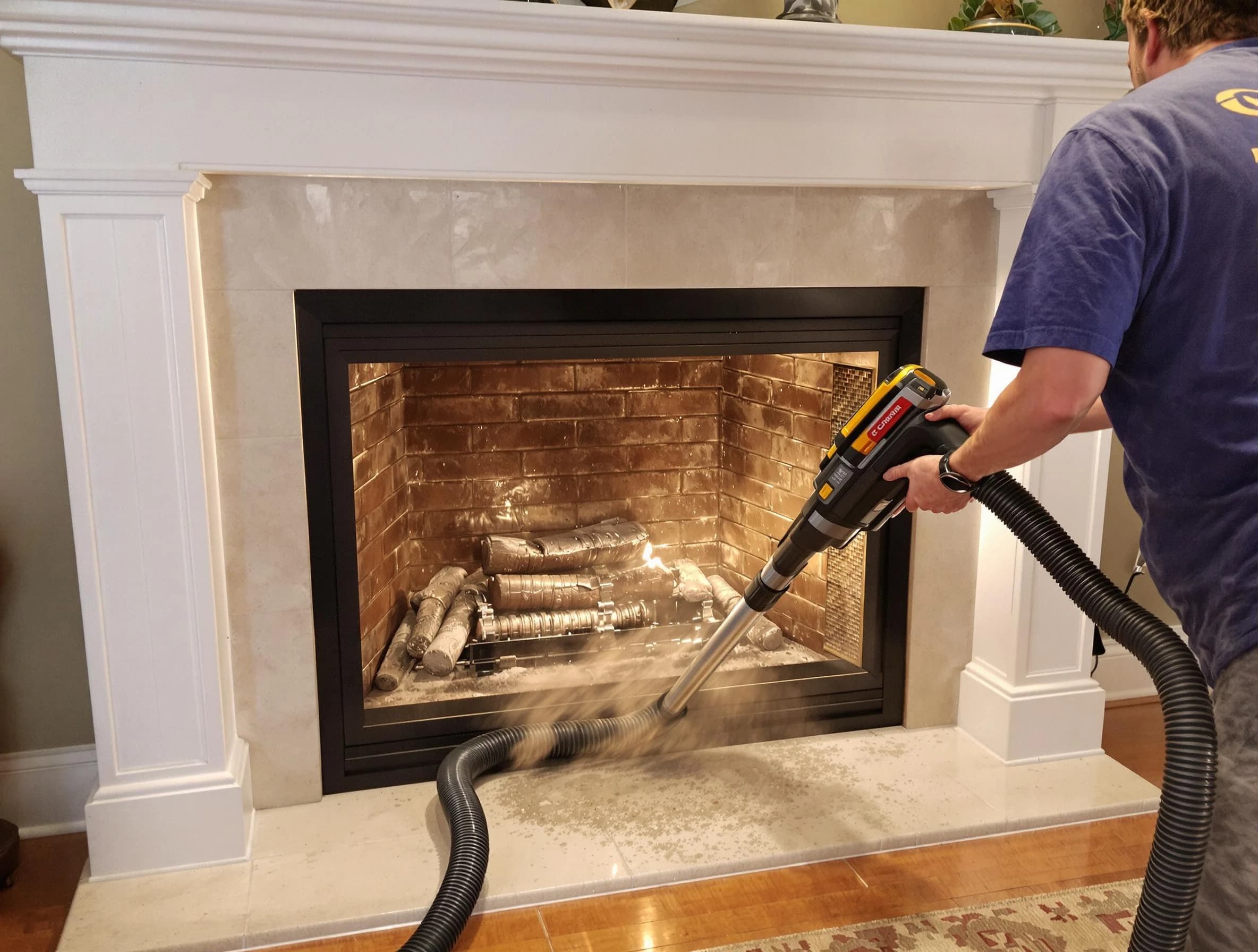 Fireplace cleaning performed by Thompson's Station Chimney Sweep in Thompson's Station, TN