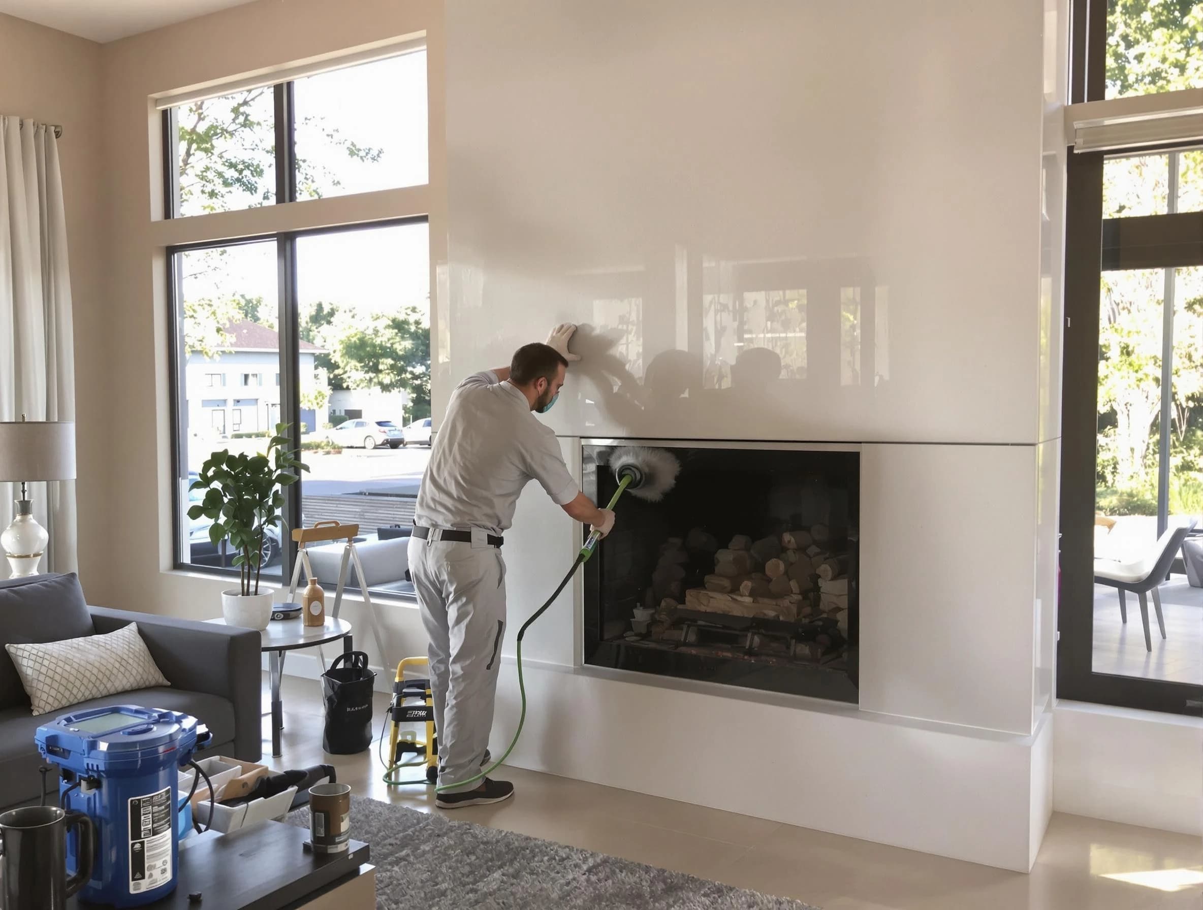 Thompson's Station Chimney Sweep performing thorough soot removal in Thompson's Station, TN