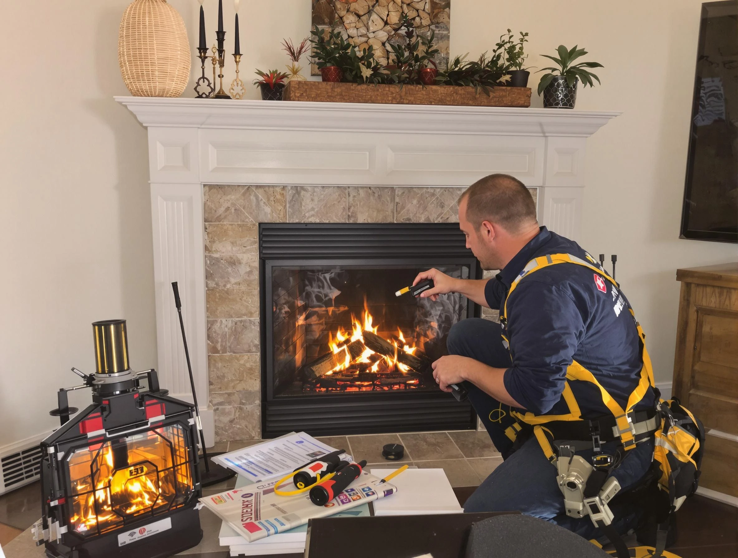 Safety-focused fireplace inspection by Thompson's Station Chimney Sweep in Thompson's Station, TN